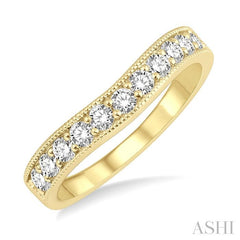 ASHI Curved Diamond Wedding Band 30363PPFHYG