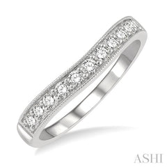 ASHI Curved Diamond Wedding Band 30365PPFHWG