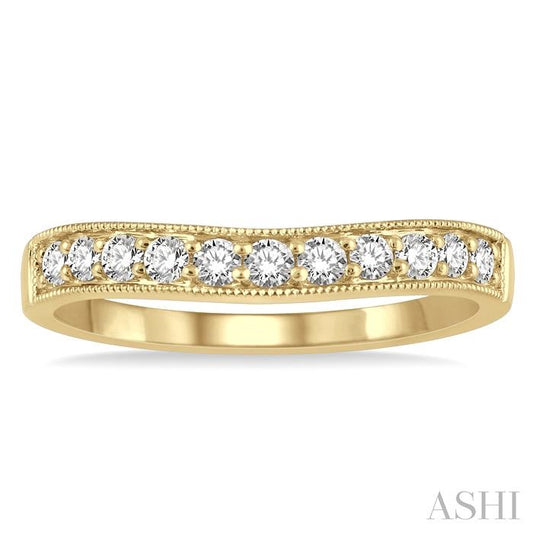 ASHI Curved Diamond Wedding Band 30365PPFHYG