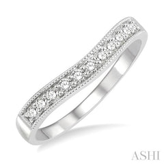 ASHI Curved Diamond Wedding Band 30366PPFHWG