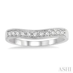 ASHI Curved Diamond Wedding Band 30366PPFHWG