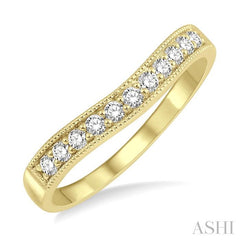 ASHI Curved Diamond Wedding Band 30366PPFHYG