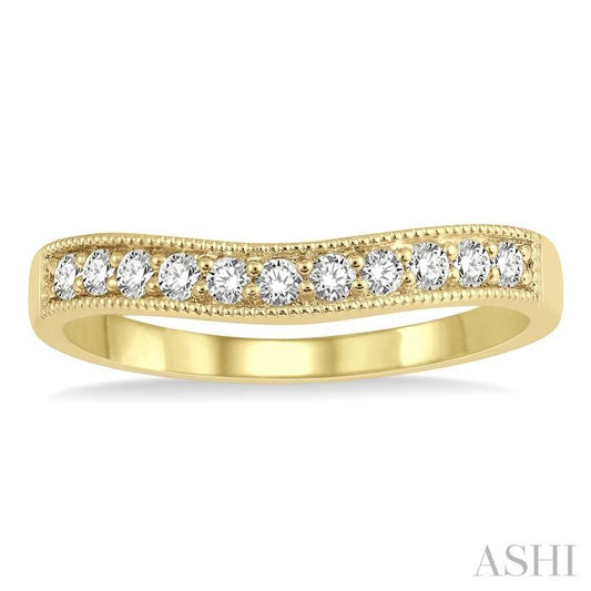 ASHI Curved Diamond Wedding Band 30366PPFHYG
