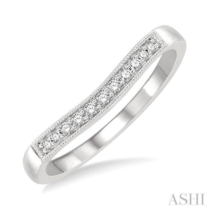 ASHI Curved Diamond Wedding Band 30368PPFHWG