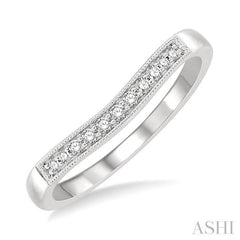 ASHI Curved Diamond Wedding Band 30368PPFHWG