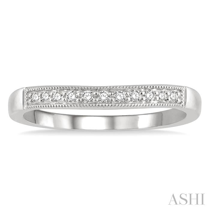 ASHI Curved Diamond Wedding Band 30368PPFHWG