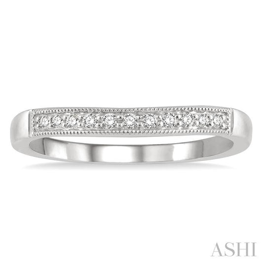 ASHI Curved Diamond Wedding Band 30368PPFHWG