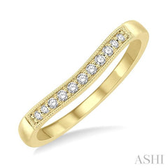 ASHI Curved Diamond Wedding Band 30368PPFHYG
