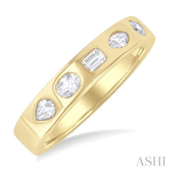 ASHI Mixed Shape Bezel Set Diamond Fashion Band 30374PPFGYG