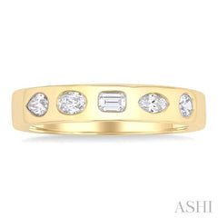 ASHI Mixed Shape Bezel Set Diamond Fashion Band 30374PPFGYG