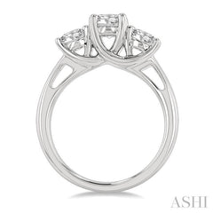 ASHI Round Shape Past Present & Future Diamond Engagement Ring 30410PPFGWG-1.50