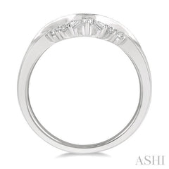 ASHI Curved Baguette Diamond Wedding Band 30426PPFHWG