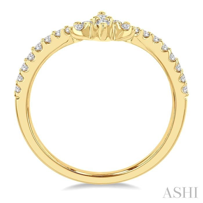 ASHI Chevron Diamond Wedding Band 30455PPFGYG