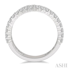 ASHI Three Row Diamond Wedding Band 304E0PPFGWG-1.25