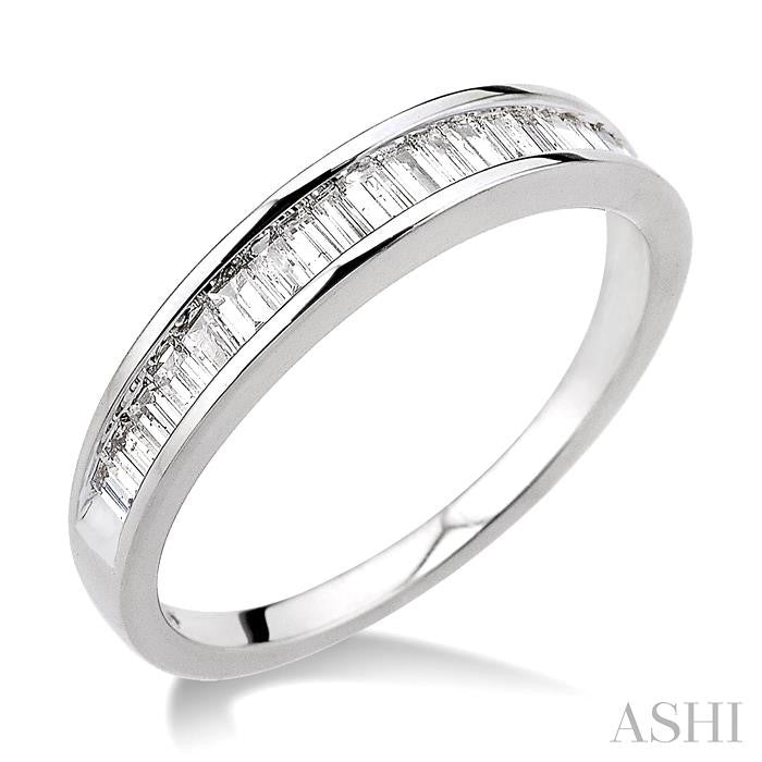 ASHI Channel Set Baguette Diamond Wedding Band 30503PPFCW