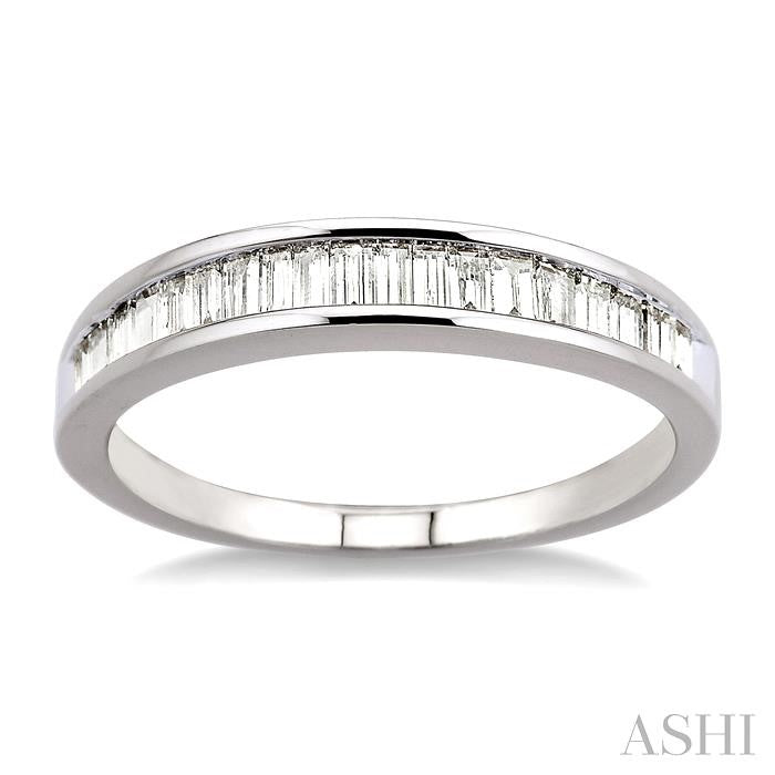 ASHI Channel Set Baguette Diamond Wedding Band 30503PPFCW