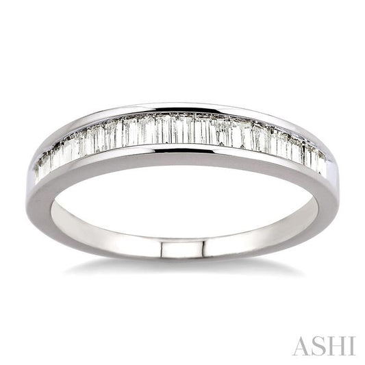ASHI Channel Set Baguette Diamond Wedding Band 30503PPFCW