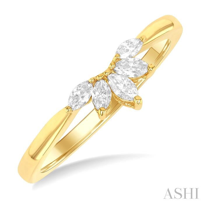 ASHI Marquise Shape Chevron Diamond Fashion Ring 30577PPFGYG