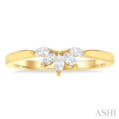 ASHI Marquise Shape Chevron Diamond Fashion Ring 30577PPFGYG