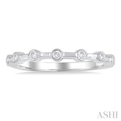 ASHI Stackable Bezel Set Diamond Wedding Band 305B8PPFGWG
