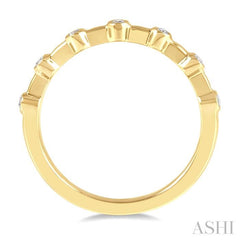 ASHI Stackable Bezel Set Diamond Wedding Band 305B8PPFGYG