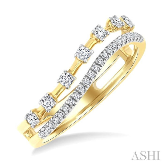 ASHI Double Row Diamond Fashion Band 307B6PPFGYG