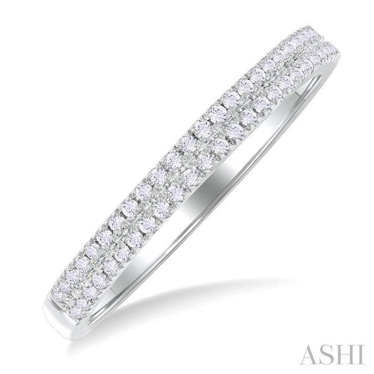 ASHI Double Row Diamond Ring 30857PPFGWG