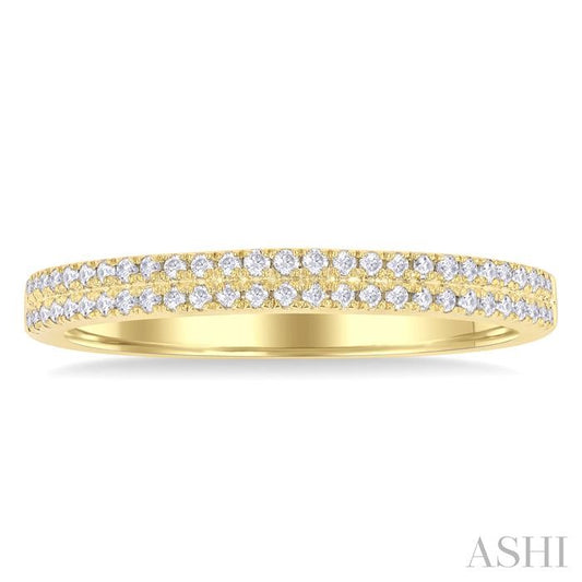ASHI Double Row Diamond Ring 30857PPTGYG