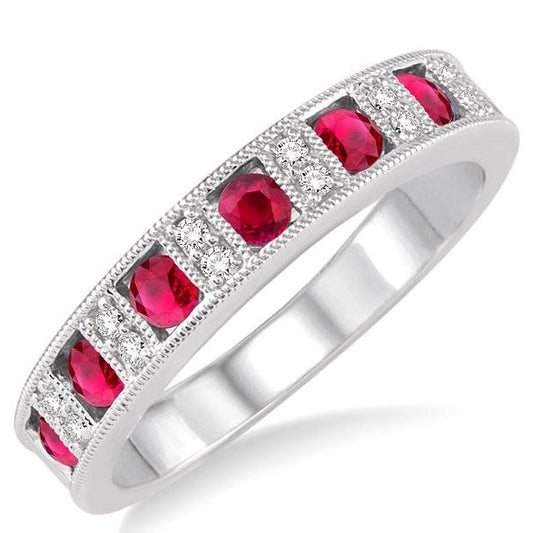 Parkplace Jewelers Gemstone & Diamond Wedding Band 46338PPFHRBWG