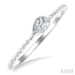ASHI Pear Shape East-West Bezel Set Petite Diamond Fashion Ring 309B8PPFGWG-PR