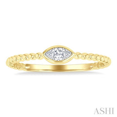 ASHI Marquise Shape East-West Bezel Set Petite Diamond Fashion Ring 309B8PPFGYG-MQ