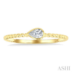 ASHI Pear Shape East-West Bezel Set Petite Diamond Fashion Ring 309B8PPFGYG-PR