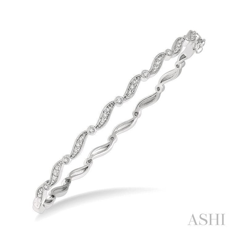 ASHI Stackable Diamond Bangle 790A6PPFHWG