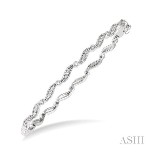ASHI Stackable Diamond Bangle 790A6PPFHWG