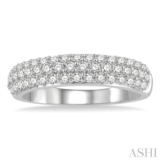 ASHI Pave-Set Diamond Wedding Band 310E3PPFHWG