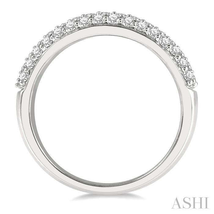 ASHI Pave-Set Diamond Wedding Band 310E3PPFHWG