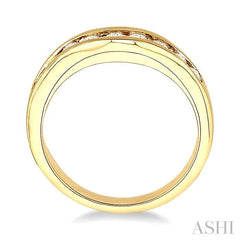 ASHI Channel Set Curved Diamond Wedding Band 31143PPFHYG