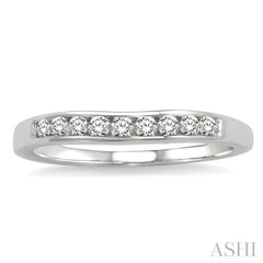 ASHI Channel Set Curved Diamond Wedding Band 31145PPFHWG