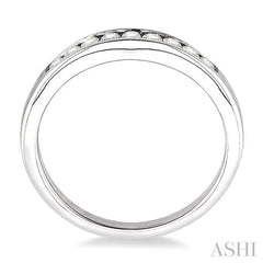 ASHI Channel Set Curved Diamond Wedding Band 31148PPFHWG
