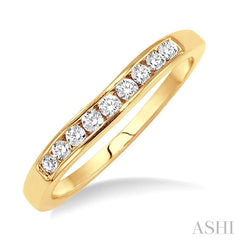 ASHI Channel Set Curved Diamond Wedding Band 31148PPFHYG
