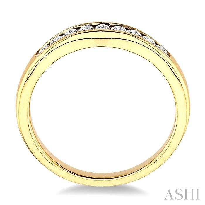 ASHI Channel Set Curved Diamond Wedding Band 31148PPFHYG