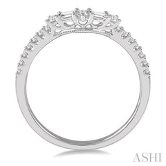 ASHI Chevron Baguette Diamond Wedding Band 31415PPFHWG