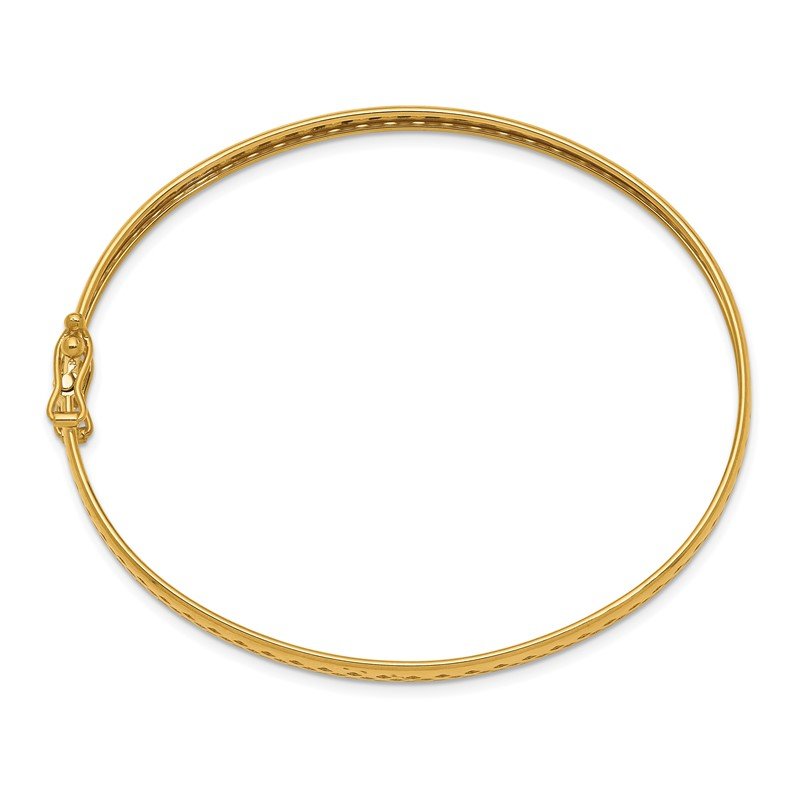 Quality Gold 14k Polished Safety Clasp 4.75mm Bangle DB574