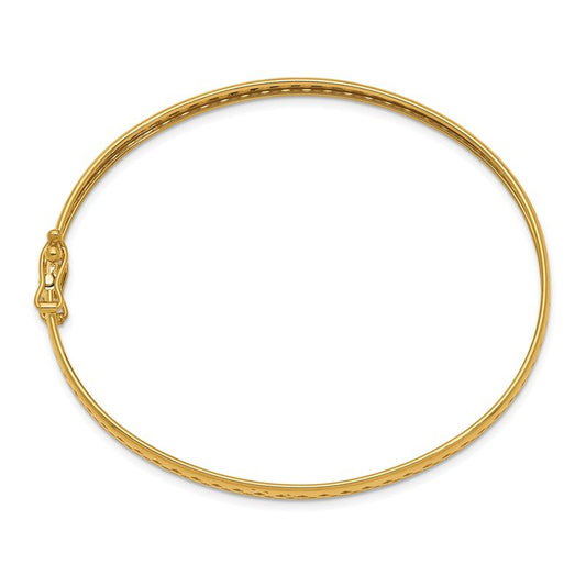 Quality Gold 14k Polished Safety Clasp 4.75mm Bangle DB574