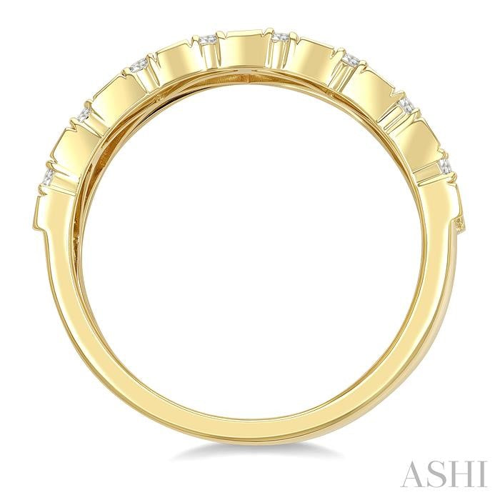 ASHI Grid Baguette Diamond Fashion Band 31510PPFGYG-1.10