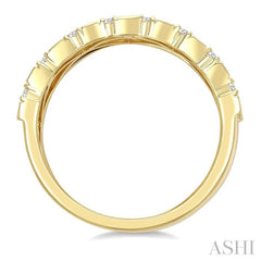 ASHI Grid Baguette Diamond Fashion Band 31510PPFGYG-1.10