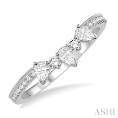 ASHI Chevron Diamond Wedding Band 31634PPFGWG