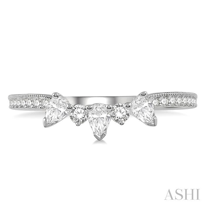 ASHI Chevron Diamond Wedding Band 31634PPFGWG