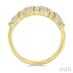 ASHI Bold Mixed Shape Three Row Diamond Fashion Band 31640PPFHYG-1.50