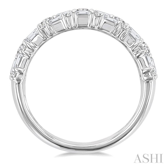 ASHI Three Row Baguette Diamond Fashion Band 31660PPFHWG-1.50